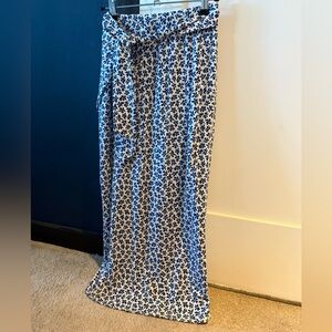 Reformation cotton wrap skirt. Blue and white floral. Size small.